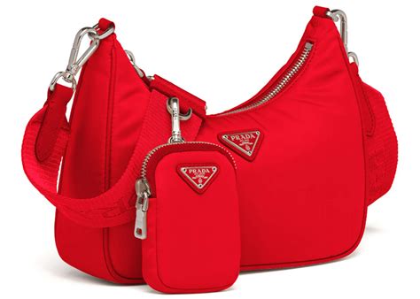 red prada clutch|prada nylon shoulder bag price.